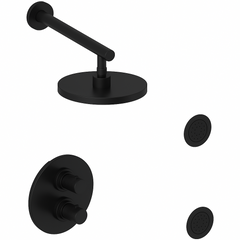 Fortis Shower Kits Agrippina 2 Way Thermostatic Round Shower Kit Body Spray - Matte Black