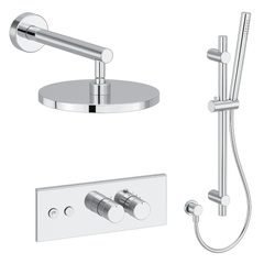 Fortis Shower Kits Lineabox 2 Way Horizontal Round Kit Shower Bar - Polished Chrome
