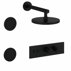 Fortis Shower Kits Lineabox 2 Way Horizontal Round Kit Body Spray - Matte Black