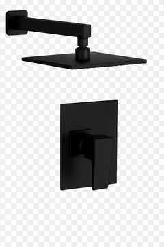 Fortis Shower Kits Abruzzo 1 Way Pressure Balance Square Shower Kit - Matte Black