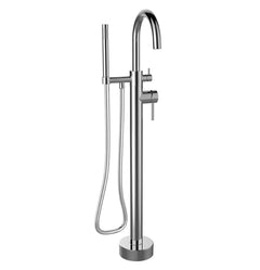 LaToscana Elba Single Handle Floor Mounted Tub Filler with Hand Held Shower