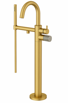 Fortis Agrippina Floor Mounted Tub Filler - Brushed Gold