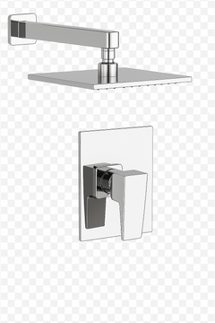 Fortis Shower Kits Abruzzo 1 Way Pressure Balance Square Shower Kit - Polished Chrome