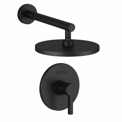 Fortis Shower Kits Brera 1 Way Pressure Balance Round Shower Kit - Matte Black