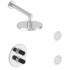Fortis Shower Kits Agrippina 2 Way Thermostatic Round Shower Kit Body Spray - Polished Chrome