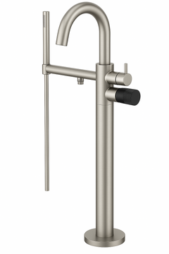 Fortis Agrippina Floor Mounted Tub Filler - Brushed Nickel