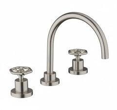 LaToscana Roman Tub Lucia Widespread 2 Handle Brushed Nickel - 77PW102 - The Home Selection