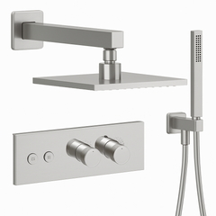 Fortis Shower Kits Lineabox 2 Way Horizontal Square Kit Hand Held - Brushed Nickel