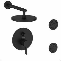 Fortis Shower Kits Brera 2 Way Pressure Balance Round Shower Kit Body Spray - Matte Black