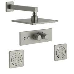 Fortis Shower Kits Lineabox 2 Way Horizontal Square Kit Body Spray - Brushed Nickel