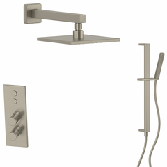 Fortis Shower Kits Lineabox 2 Way Vertical Square Kit Shower Bar - Brushed Nickel
