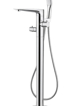 Fortis Floor Mounted Tub Filler Vibiana Single Handle Handheld Shower (No Base) - Polished Chrome