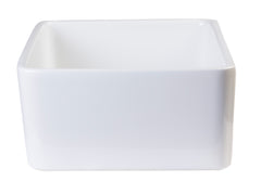 Alfi White 23  Smooth Apron Fireclay Single Bowl Farmhouse Kitchen Sink - AB503-W