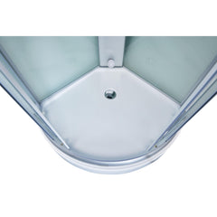 Mesa 36" Free Standing Corner Walk In Steam Shower - WS-9090K - The Home Selection