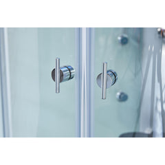 Mesa 36" Free Standing Corner Walk In Steam Shower - WS-9090K - The Home Selection