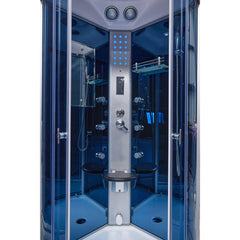 Mesa 36" Free Standing Corner Walk In Steam Shower - WS-9090K - The Home Selection