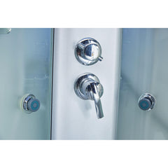 Mesa 36" Free Standing Corner Walk In Steam Shower - WS-9090K - The Home Selection