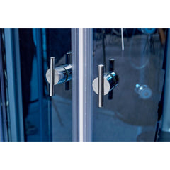 Mesa 36" Free Standing Corner Walk In Steam Shower - WS-9090K - The Home Selection