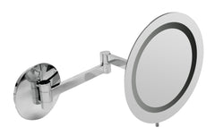 Alfi Wall Mount Round 9" 5x Magnifying Cosmetic Mirror with Light - Polished Chrome