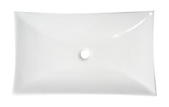 Alfi White 26  Fancy Rectangular Above Mount Ceramic Sink - ABC904