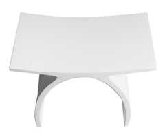 Alfi Arched White Matte Solid Surface Resin Bathroom / Shower Stool - ABST77