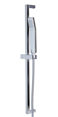 Alfi Square Sliding Rail Hand Shower Set - Polished Chrome