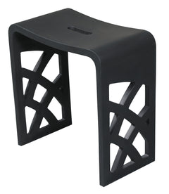 Alfi Black Matte Solid Surface Resin Bathroom / Shower Stool - ABST88BM