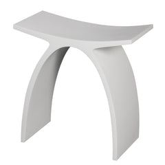 Alfi Arched White Matte Solid Surface Resin Bathroom / Shower Stool - ABST77