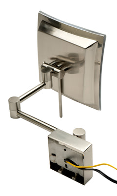 Alfi Wall Mount Square 8  5x Magnifying Cosmetic Mirror with Light - ABM8WLED