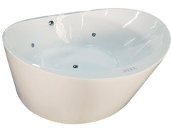 EAGO 66  Round Free Standing Acrylic Air Bubble Bathtub - AM2130