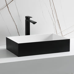 Alfi Black Matte 20  x 14  Solid Surface Resin Sink - ABRS2014BM