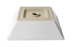 Alfi White 17  Square Above Mount Ceramic Sink - ABC912