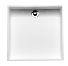 Alfi 14  Square White Matte Solid Surface Resin Sink - ABRS14S