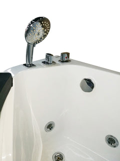EAGO 5 ft Clear Rounded Left Corner Acrylic Whirlpool Bathtub - AM198ETL-L