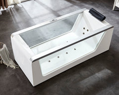 EAGO 6 ft Clear Rectangular Acrylic Whirlpool Bathtub - AM152ETL-6