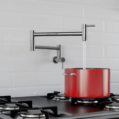 Alfi Retractable Pot Filler Faucet - Polished Stainless Steel