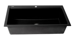 Alfi 33  Granite Composite Workstation Step Rim Single Bowl Drop In Sink with Accessories - AB3418SBDI