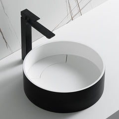 Alfi Black Matte 15  Round Solid Surface Resin Sink - ABRS15RBM