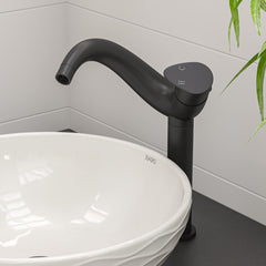 Alfi White 17  Decorative Round Vessel Above Mount Ceramic Sink - ABC909