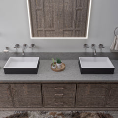 Alfi Black Matte 20  x 14  Solid Surface Resin Sink - ABRS2014BM