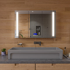 Alfi 48  Grey Matte Above Mount Fireclay Bathroom Trough Sink - AB48TRGM