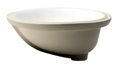 Alfi White 23  Oval Undermount Ceramic Sink - ABC602