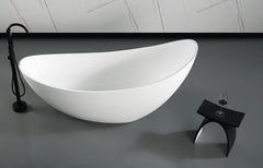 Alfi Black Matte Arched Solid Surface Resin Bathroom / Shower Stool - ABST77BM