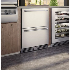 Perlick 24" Undercounter Freezer-Refrigerator Drawers with 5 cu. ft. Capacity, Panel Ready Door - HP24ZO-4-6