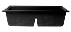 Alfi 33  Granite Composite Workstation Step Rim Double Bowl Undermount Sink with Accessories - AB3418DBUM