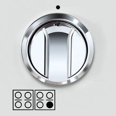 Hallman Bold Series 36" Dual Fuel Freestanding Range in White with Chrome Trim