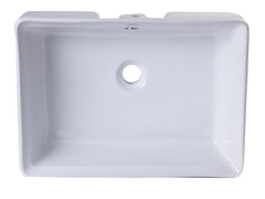 EAGO 20  RECTANGULAR CERAMIC ABOVE MOUNT BASIN VESSEL SINK - BA131
