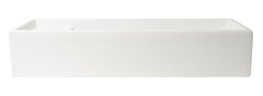 Alfi 39  White Above Mount Fireclay Bathroom Trough Sink - AB39TR