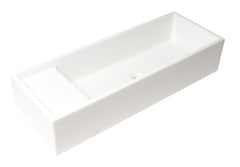 Alfi 39  White Above Mount Fireclay Bathroom Trough Sink - AB39TR