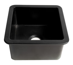 Alfi Square 18  x 18  Undermount / Drop In Fireclay Prep Sink - ABF1818S